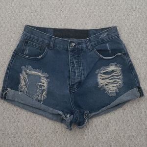 ONE TEASPOON high waisted distressed jean shorts